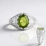 Peridot Silver Ring