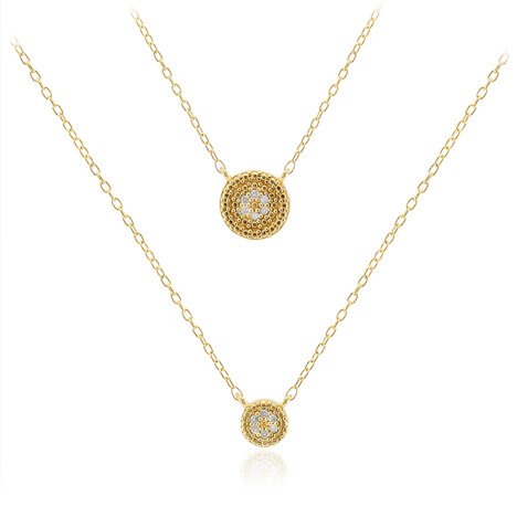 I3 (I) Diamant-Silberhalskette