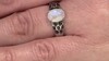 Anillo en plata con Piedra de Luna arcoíris