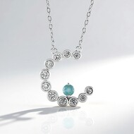 Grandidierit-Silbercollier