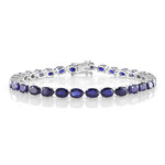 Bracciale in argento con Zaffiro Blu del Madagascar