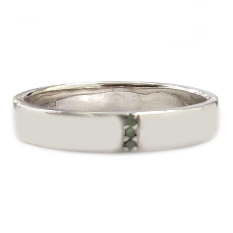 Grüner Diamant-Silberring