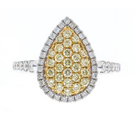 Gelber SI2 Brillant-Goldring (CIRARI)