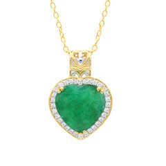 Pit D8 Emerald Silver Necklace (Gems en Vogue)