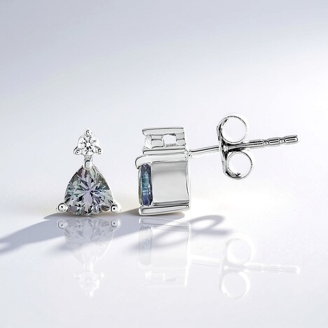 Orecchini in argento con Tanzanite (non riscaldata)
