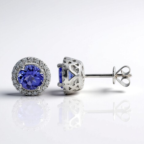 Orecchini in oro con Tanzanite AAA