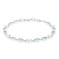 Bracciale in argento con Topazio Blu Cielo