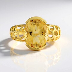 Anello in argento con Citrino