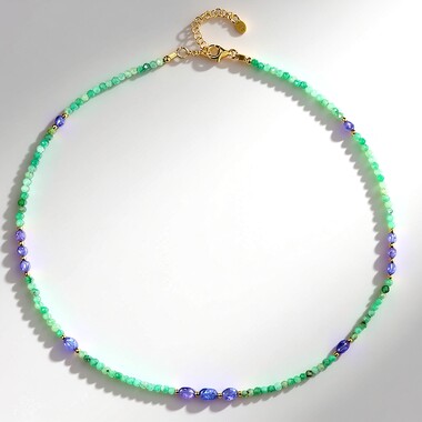 Collier en argent et Emeraude du Brésil