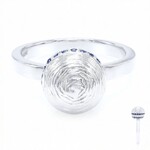 Schwarzer Spinell-Silberring (MONOSONO COLLECTION)