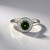 Anello in argento con Diopside Russo