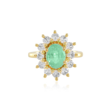 Colombian Emerald Silver Ring