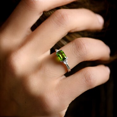 Peridot-Silberring