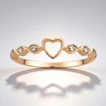 Anello in oro con Diamante Rose de France SI1 di Argyle (Annette)