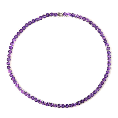 Sibirischer Amethyst-Silbercollier