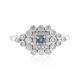 Bague en argent et Saphir bleu de Ceylan non chauffé