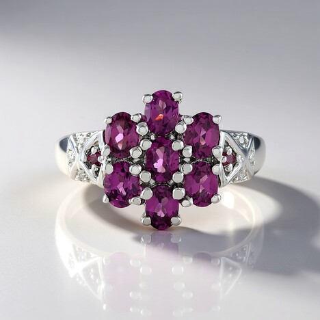 Anello in argento con Rodolite