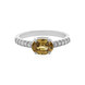Bague en argent et Zircon jaune