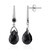 Black Spinel Silver Earrings