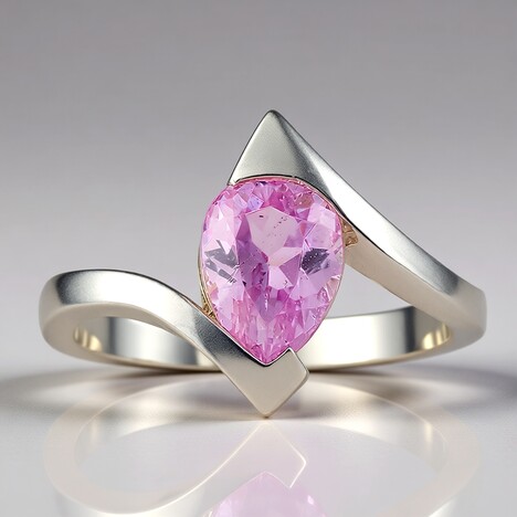 Anello in argento con Kunzite (Pallanova)