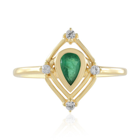 Anello in argento con Smeraldo Russo