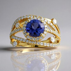 Anello in oro con Tanzanite AAA