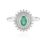 Colombian Emerald Silver Ring