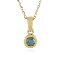 Collana in argento con Diamante Blu I3