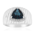 Bague en argent et Topaze bleu de Londres (de Melo Essence)