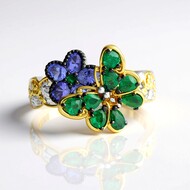 Edelstein-Silberring (Gems en Vogue)