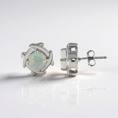 Orecchini in argento con Opale di Welo