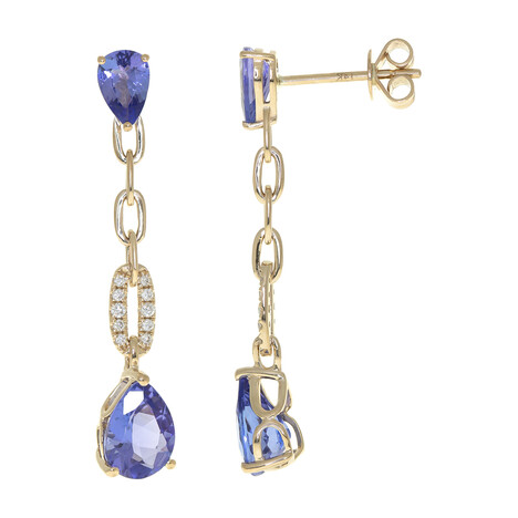 AAA-Tansanit-Goldohrringe (CIRARI)