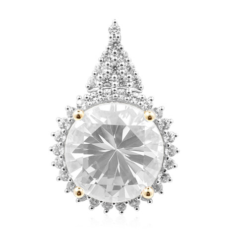 Gouden hanger met een danburiet