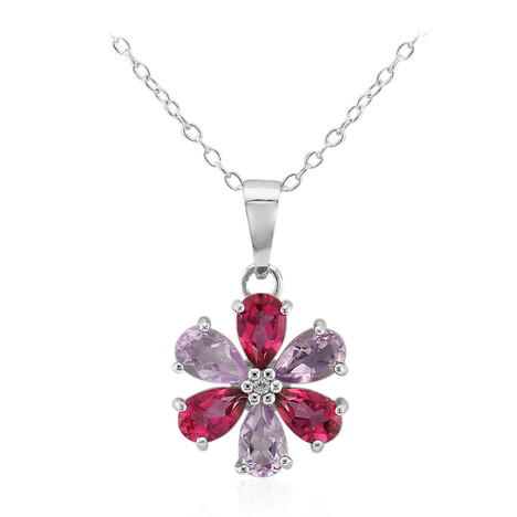 Collier en argent et Topaze rose