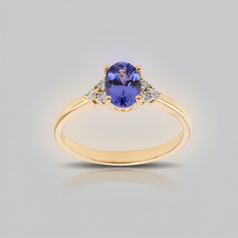 Anello in oro con Tanzanite AAA