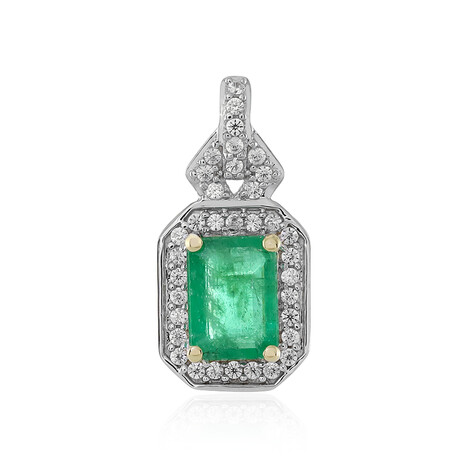 9K Brazilian Emerald Gold Pendant (Adela Gold)
