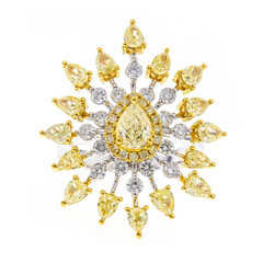 Gelber SI2 Brillant-Goldring