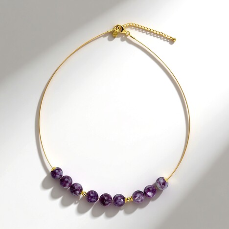 Collana in argento con Lepidolite