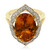 Anello in oro con Citrino Mandarino