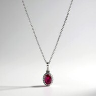 Collier en or et Rubis AAA du Mozambique