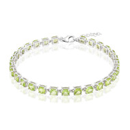 Burmesischer Peridot-Silberarmband