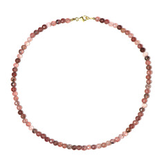 Collana in argento con Quarzo Fragola