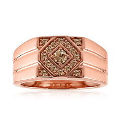 Anello da uomo in oro con Diamante Rose de France SI1 di Argyle