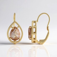 Orecchini in argento con Quarzo Rutilato Ramato