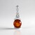 Pendentif en argent et Cyanite orange