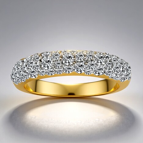 Anello in oro con Diamante VVS1 (G) (Annette)