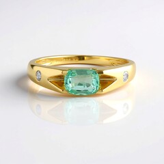 Anello in argento con Smeraldo Colombiano
