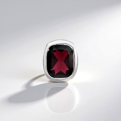 Ciondolo in argento con Granato d’India (MONOSONO COLLECTION)