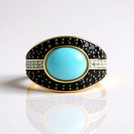 Bague en argent et Turquoise Sleeping Beauty (Faszination Türkis)