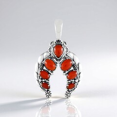 Ciondolo in argento con Onice Rossa